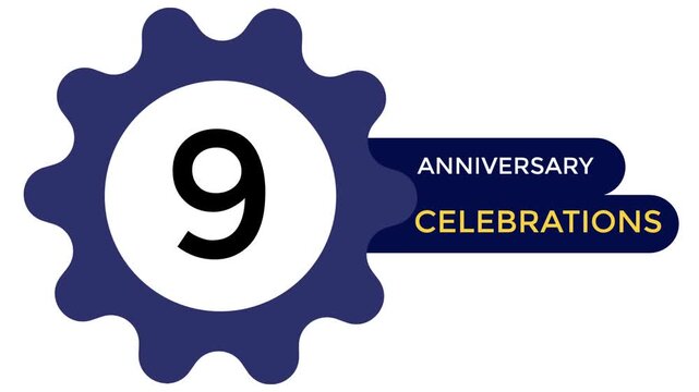 9th anniversary celebrations with blue flowers