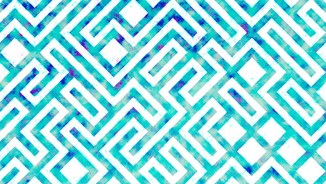 Abstract geometric maze pattern design