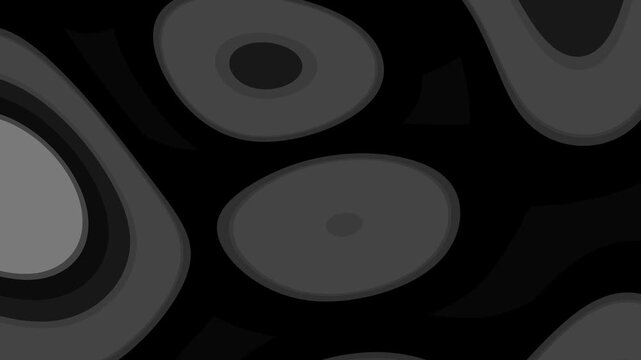 Combining the keywords and existing title zebra animation swirls within a black and grey abstract organic blob pattern.