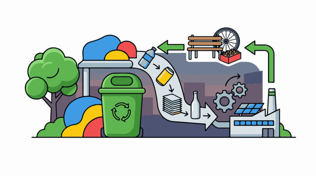 Recycling process from waste collection to factory production (1)