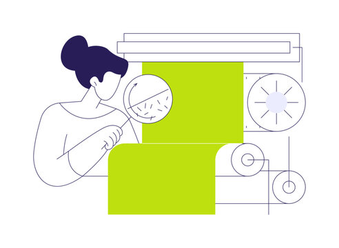 Fabric brushing abstract concept vector illustration.