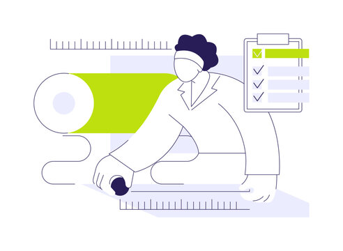 Shrinkage control abstract concept vector illustration.
