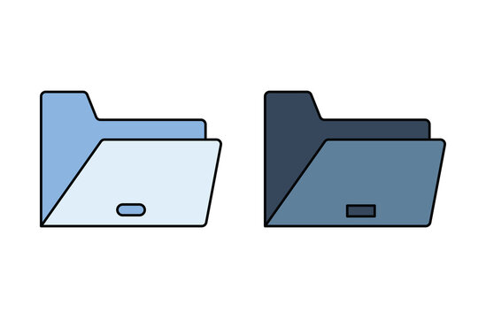 File folder symbols and document organization for data management. Folders icon collection. Documents in folders. eps file 133.