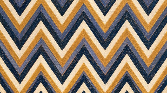 Seamless pattern with a zigzag design. the pattern is made up of alternating blue and yellow zigzags, creating a chevron-like effect.