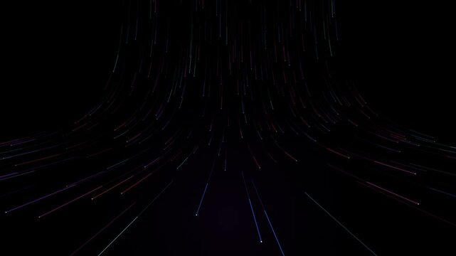 Abstract motion with dynamic light streaks glow