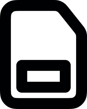 Simcard alt minimal line vector icon