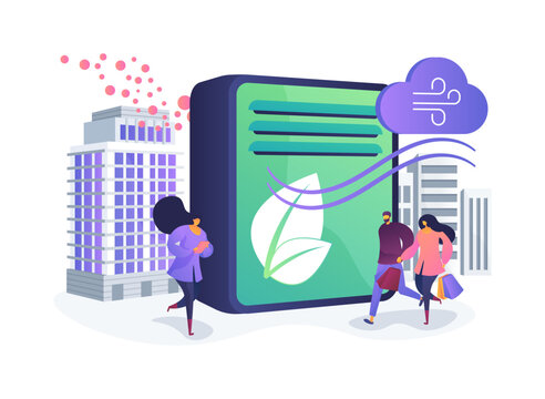Air Purification System Layout abstract concept vector illustration.