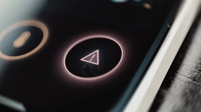 Human touch triggers vivid magenta alert button