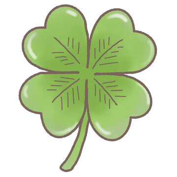 Cute Four Leaf Clover Illustration