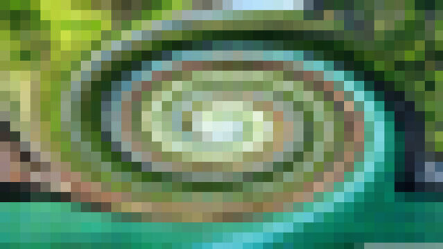 Pixelated abstract modern design with green background
