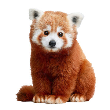 Red panda sitting wildlife conservation