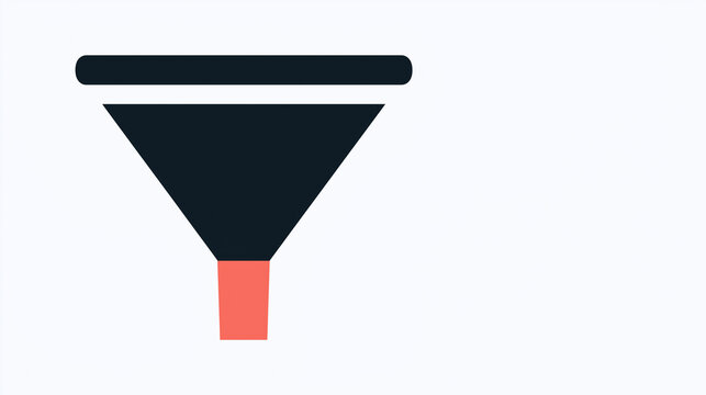 Funnel icon for marketing and sales conversion process