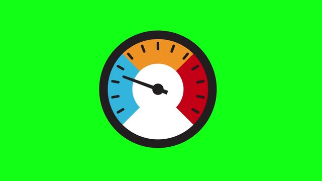 animated Temperature gauge used in cooking grill with the equipment. Gauge performance indicator. Speedometer gauge digital dial.