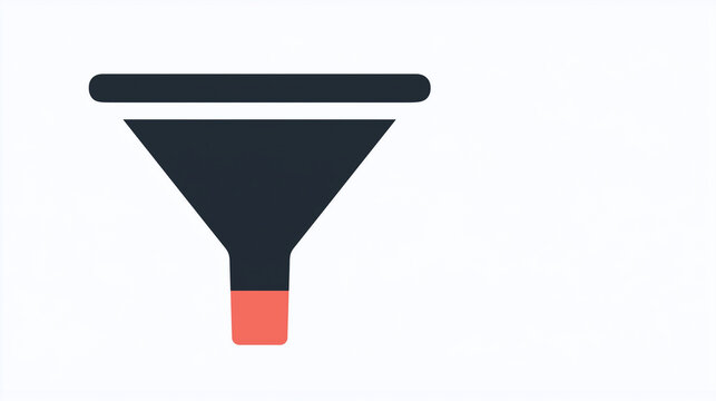 Filter funnel icon for marketing and sales