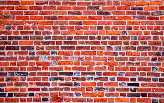 Bricks wall texture background. Bricks wall pattern surface. Bricks masonry brickwork structure. Bricks classic mortar texture.