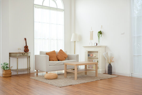 Living Room With Simple Furniture and Natural Light in a Cozy Setting