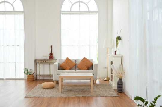 Living Room With Simple Furniture and Natural Light in a Cozy Setting