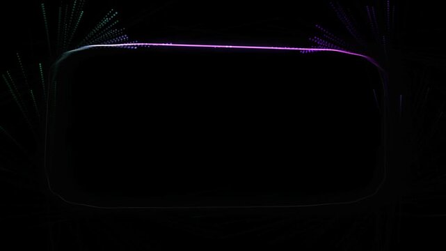 Neon light trail motion loop abstract