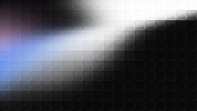 Abstract cubic glass pattern gradient background with dark grey and white glossy tiles