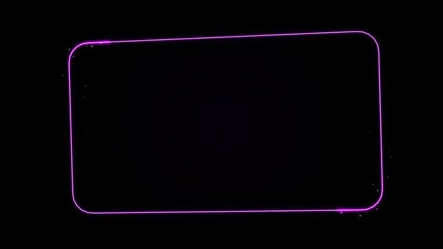 Purple glowing smartphone outline animation loop seamless