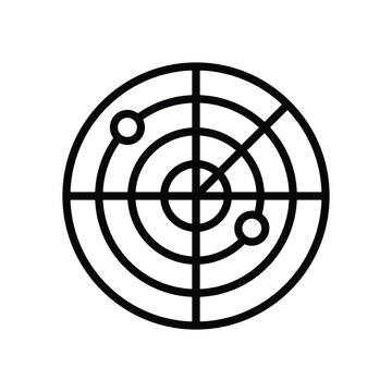 Radar icon with target blips