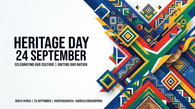 Heritage Day colorful geometric cultural design