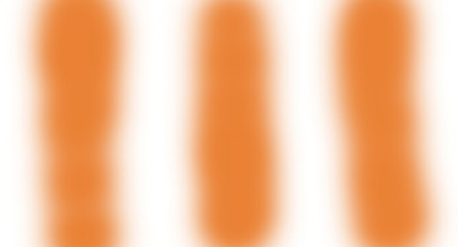 Three blurred orange vertical shapes on a bright backdrop