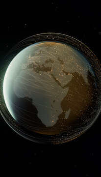 Global Digital Network over Planet Earth from Space