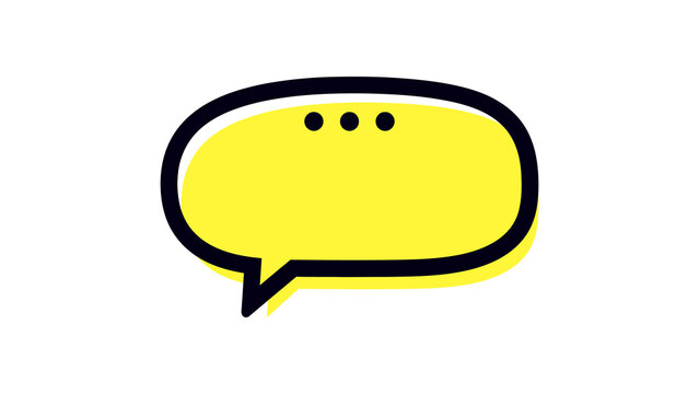 Minimal Messaging Speech Bubble Icon With Three Dots For Chat Conversation Communication And Online Support