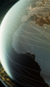 Global Digital Network over Planet Earth from Space