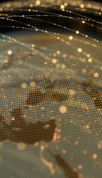 Global Digital Network over Planet Earth from Space