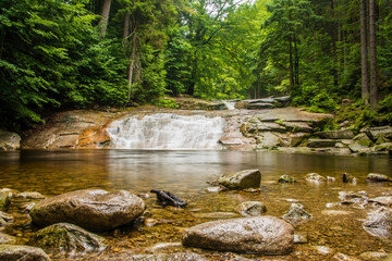 Fototapeta premium Waterfall in Czechia.