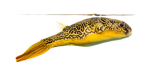 Mbu pufferfish swimming at water surface © Eric Isselée