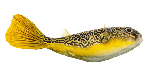 Mbu puffer fish swimming, transparent background © Eric Isselée