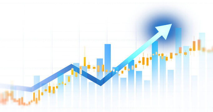 Transparent  stock market chart investment trading graph growth.Investment finance chart,stock market business and exchange financial growth graph.	
