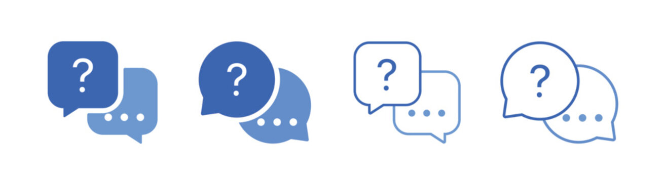 Frequently asked questions FAQ icon set_faq help, customer support, question answer, information, inquiry,  assistance, business communication