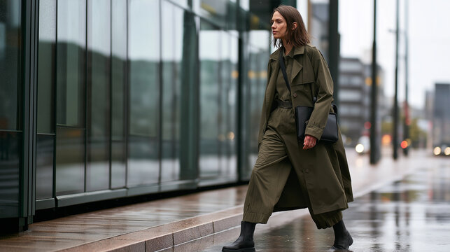 Person with overcoat