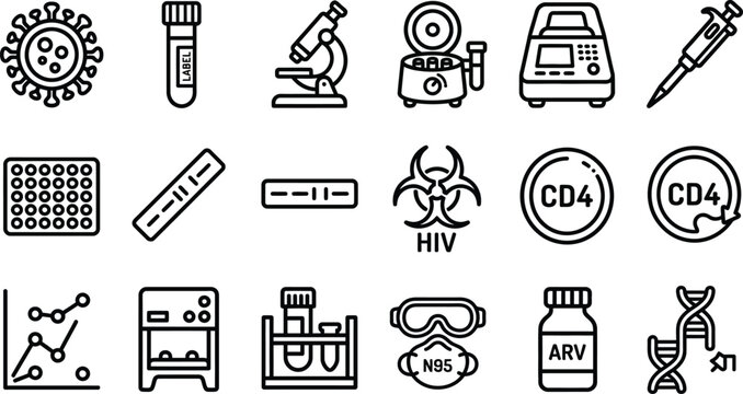 Medical and laboratory icons set