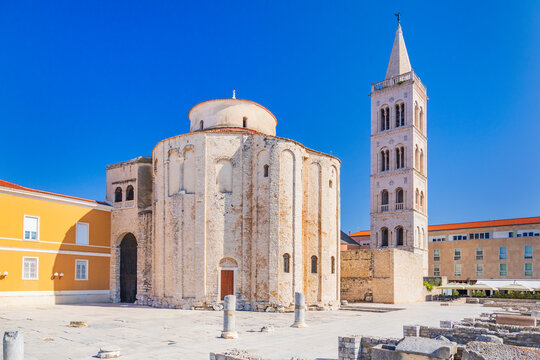 St Donatus Church in Zadar, Croatia &ndash; Pre-Romanesque Medieval Architecture and Historic Landmark