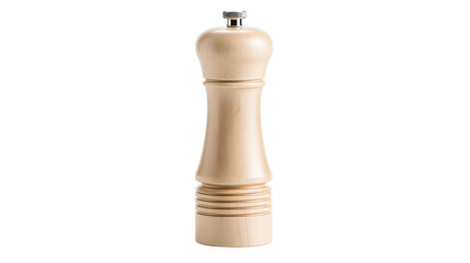 Light brown wooden pepper mill grinder with metal top screw © Asmud