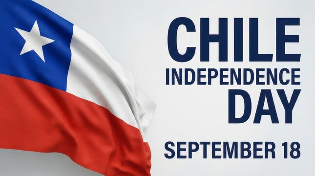 Chile Independence Day flag banner design