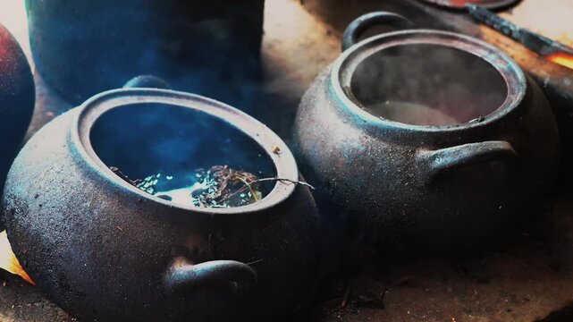 Peruvian Alpaca llamas natural dye wool pots blue corn textile City of Cuzco Cusco Awana Kancha Peru rainy season sunny morning Peruvian Andes Anta Province Plaza de Armas Saqsaywaman Inca Temple