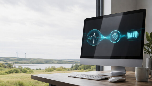 AI renewable energy analytics at home workstation
