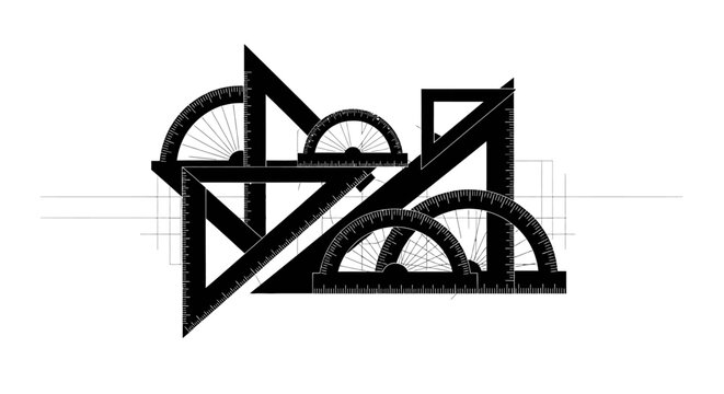 Drawing compasses and rulers on graph paper