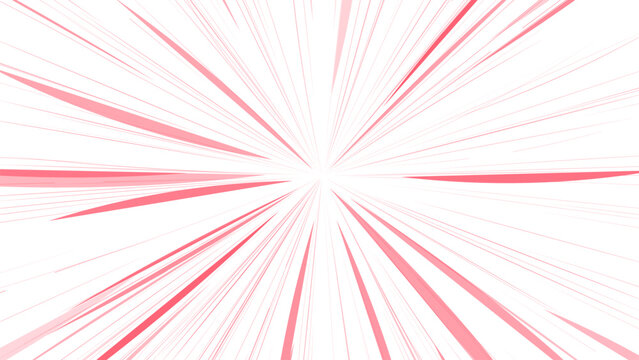 Vibrant pink manga style speed lines burst background offering dynamic focal energy for comic book layouts and media assets.