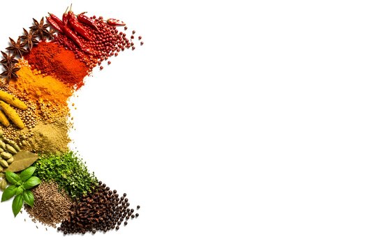 Colorful Spice Half Circle with Asymmetrical Negative Space