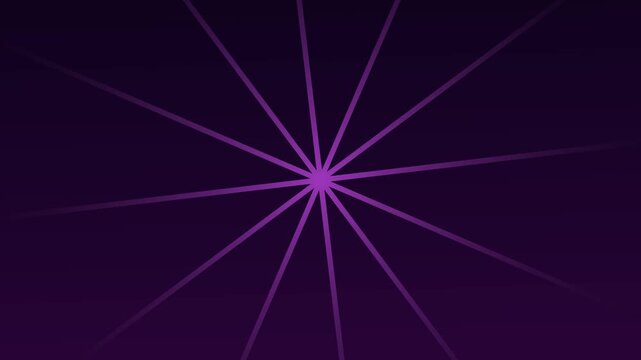 Abstract purple background with bright glowing light rays emerging from the center in a geometric starburst pattern for modern digital design