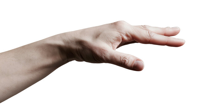 Human hand reaching forward with fingers slightly spread