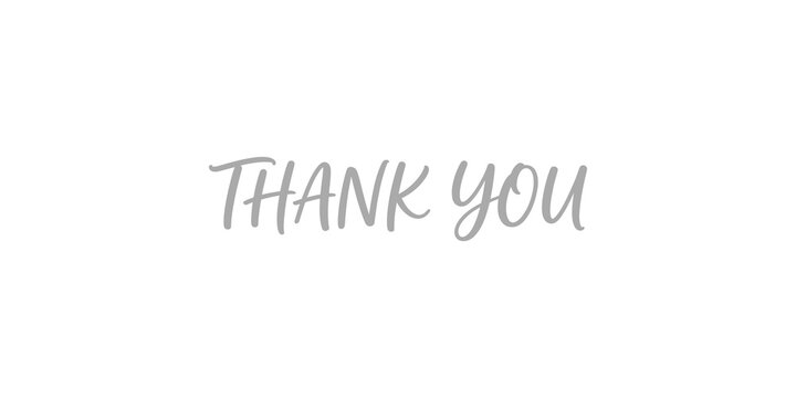 Thank you text in a handwritten font on a transparent background.