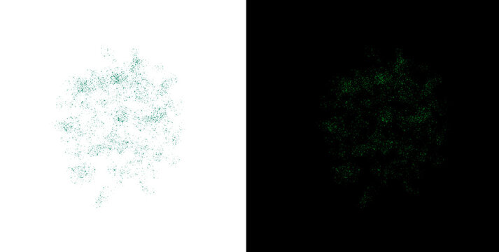 Green stardust particle texture with shimmering cosmic dust elements perfect for science fiction and magic video effects.